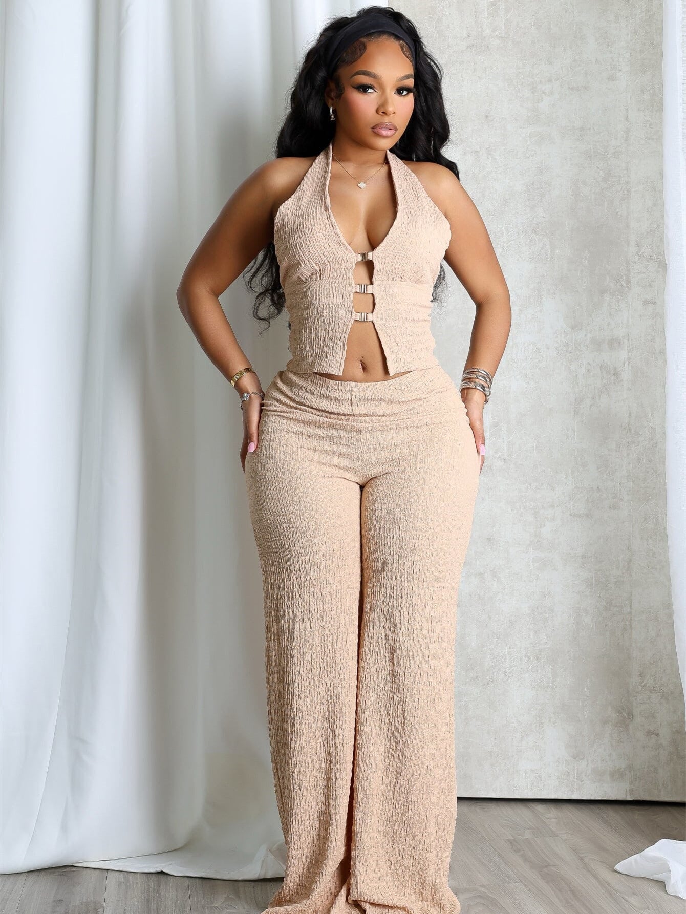 V-neck Tube Top Sexy Fashion Set