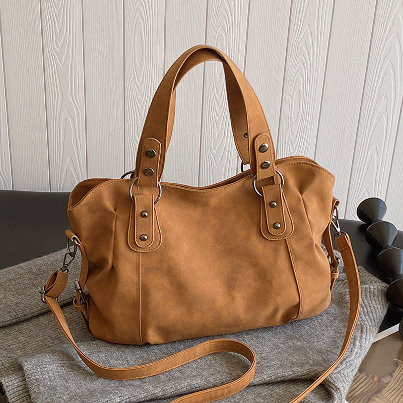 Large Capacity Tote Crossbody Frosted Shoulder Underarm Bag