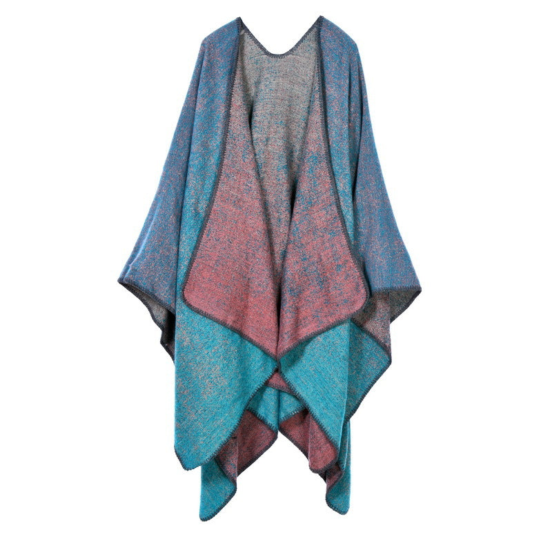 Plaid lady travel shawl imitation cashmere scarf