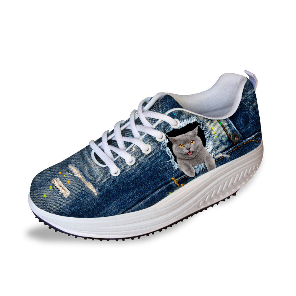 New mesh breathable women's sports shoes