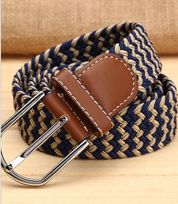 Elastic woven elastic men's belt
