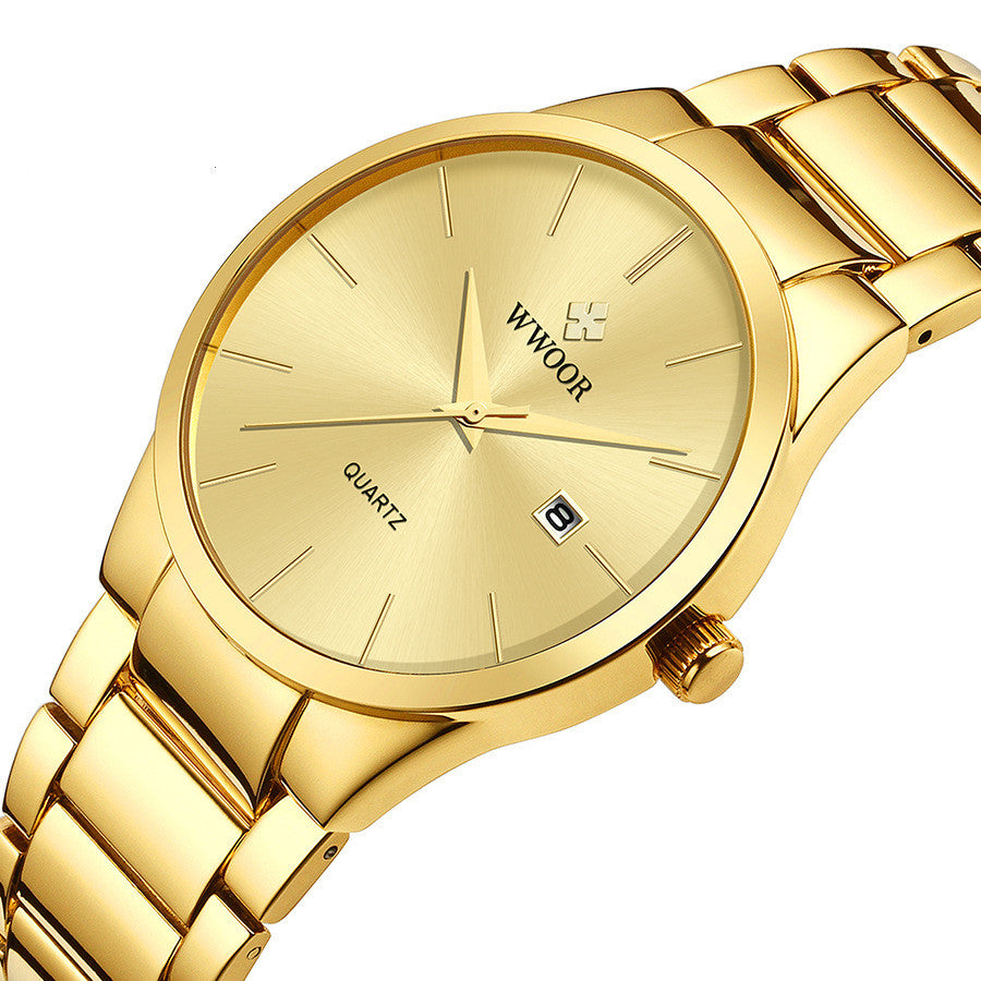 Men's steel band quartz watch