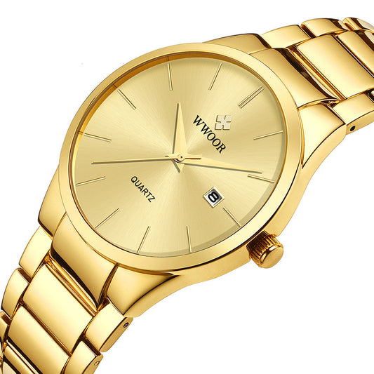 Men's steel band quartz watch