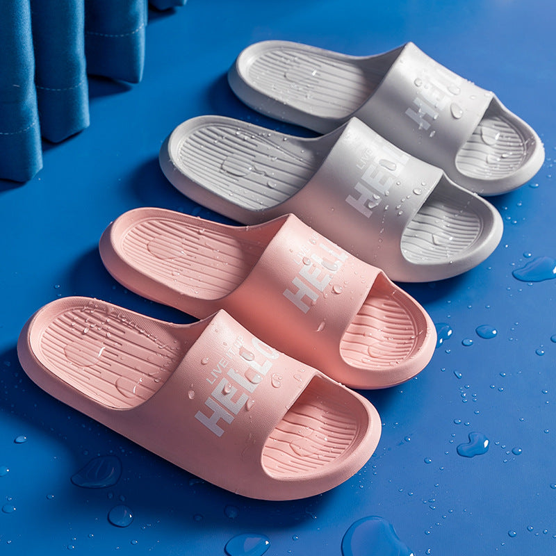 Home Slippers Couple Indoor Non Slip Soft Bottom Sandals And Slippers