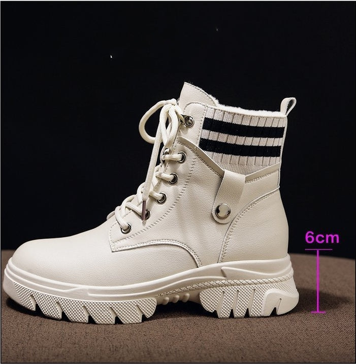 Fashionable Thick Bottom Inner Increase Martin Boots