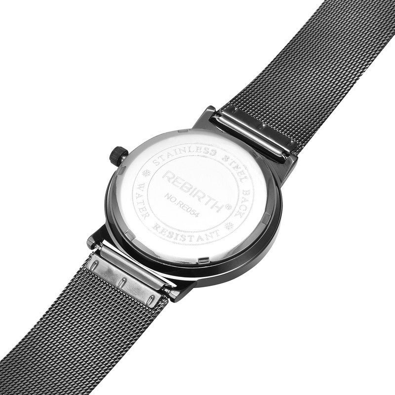 Steel mesh waterproof watch with hands