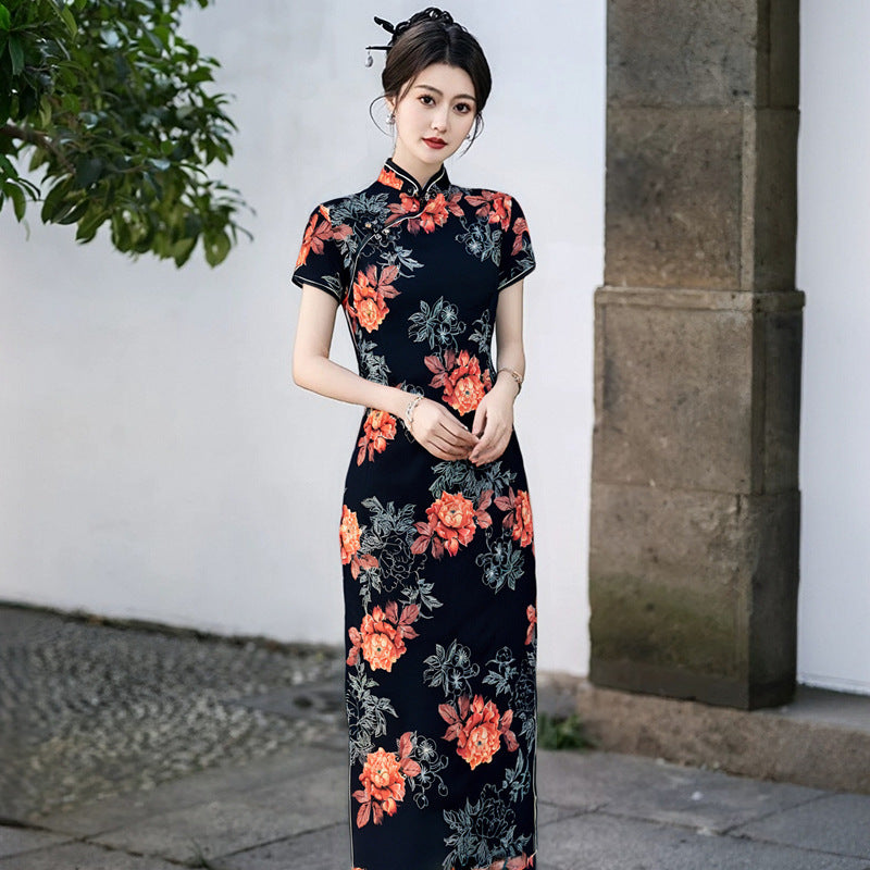 New Summer Stylish Slim-fit Long Dress For Young Girls