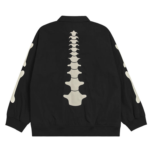 Skull Bone Embroidery Jacket Men's And Women's Coats
