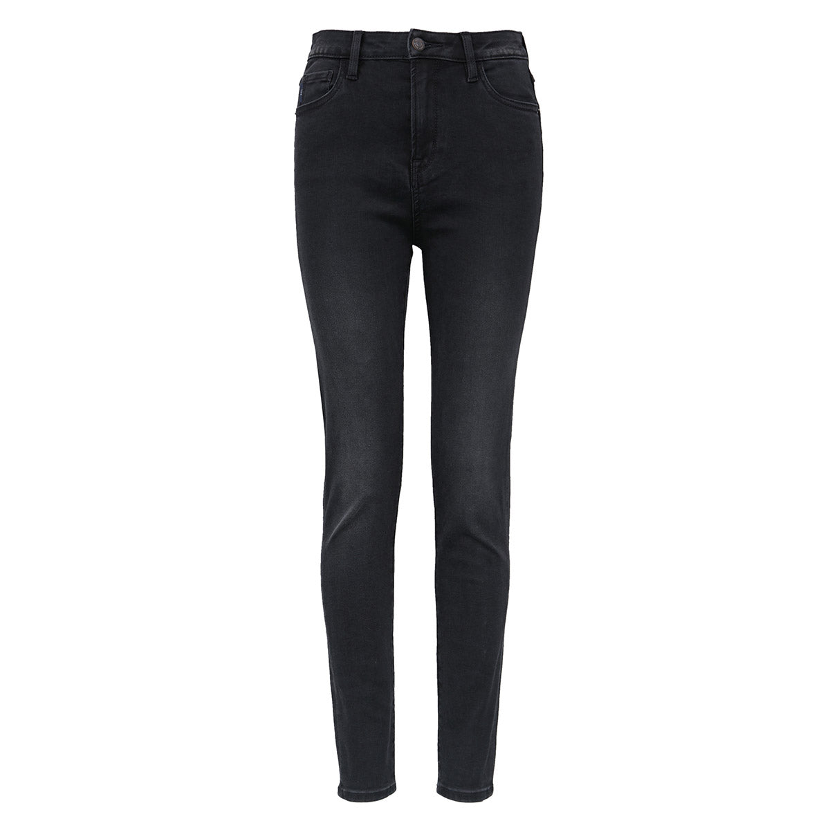 Ladies casual simple black cotton stretch skinny jeans