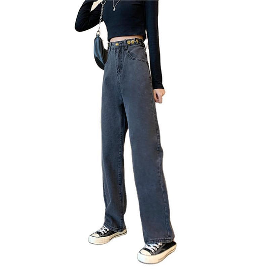 Women's Plus Size High-rise Wide-leg Jeans
