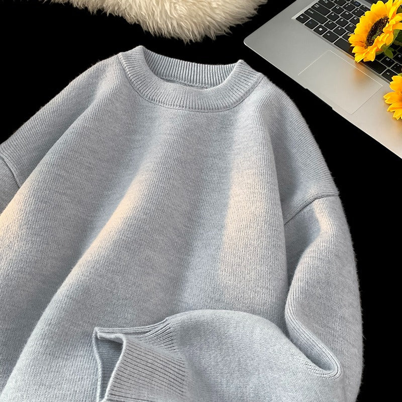 Men's Simple Solid-Color Sweaters For Autumn And Winter