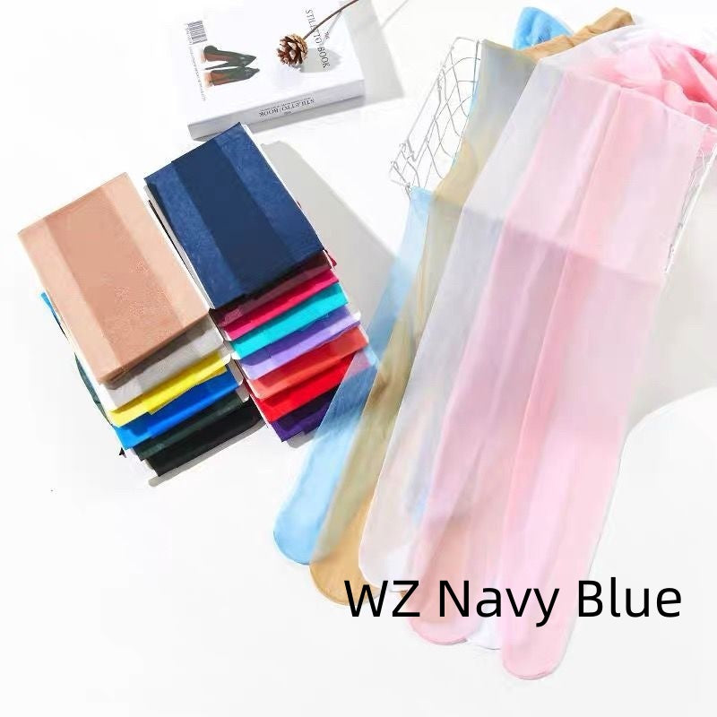 Colorful Japanese-style Snag-resistant Sheer Stockings For A Flawless Radiant Look