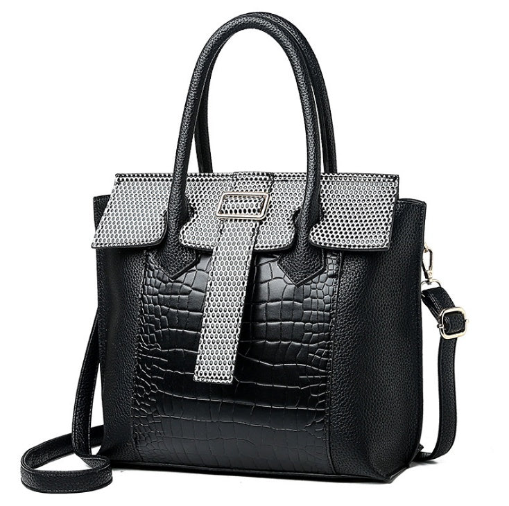 One Shoulder Diagonal Tote Bag Snake Print Women's Bag