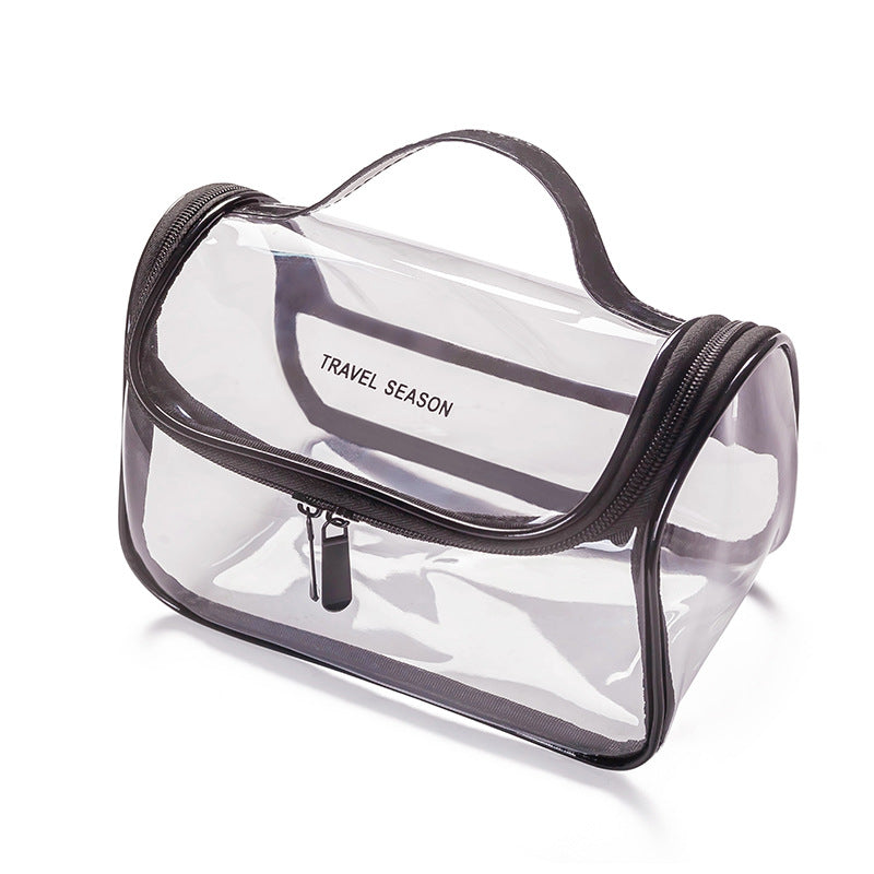 Large capacity waterproof transparent cosmetic bag