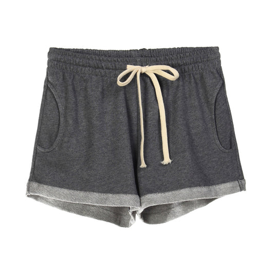 Women's curled sports yoga cotton cuffed shorts