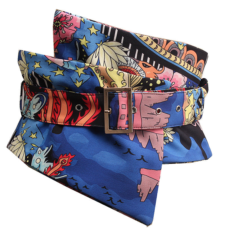 Chinese Style Printed And Painted Belt
