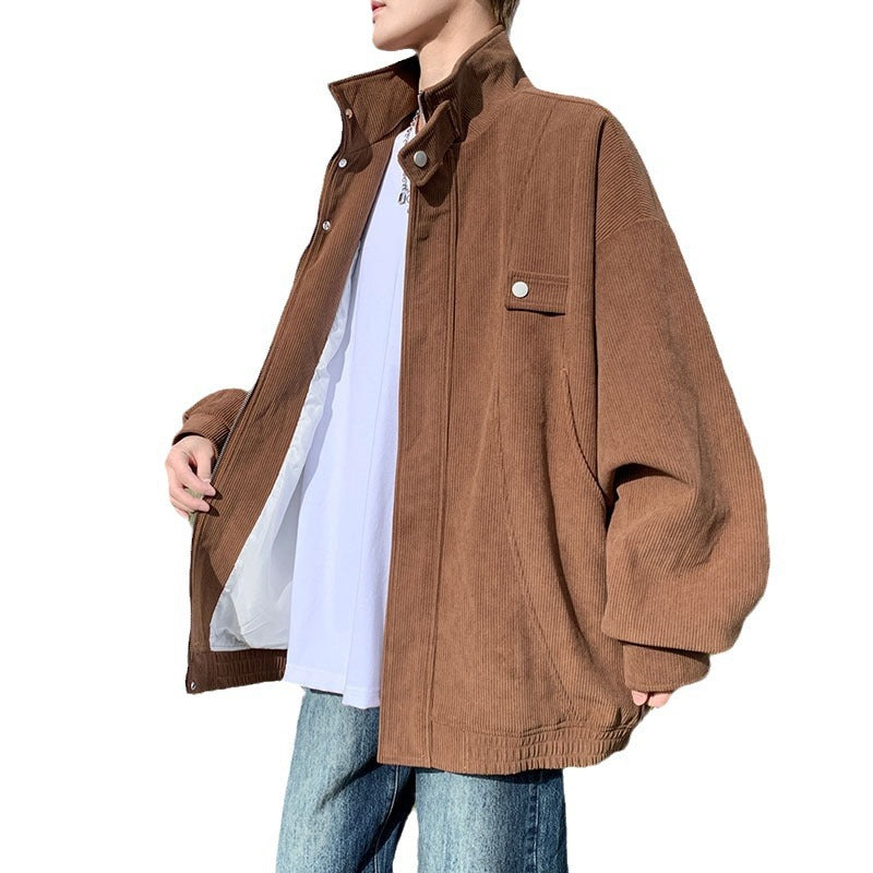 Corduroy Plus-sized Loose Casual Cardigan Jacket