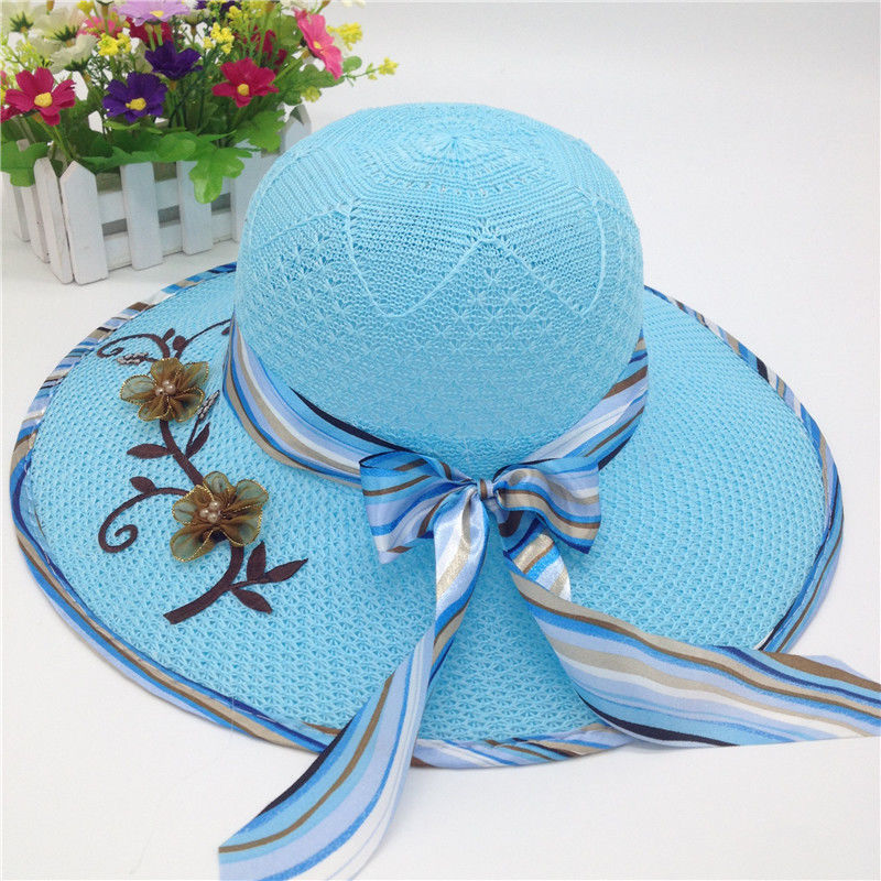 Women's Big Brim Hat Knitted Shade
