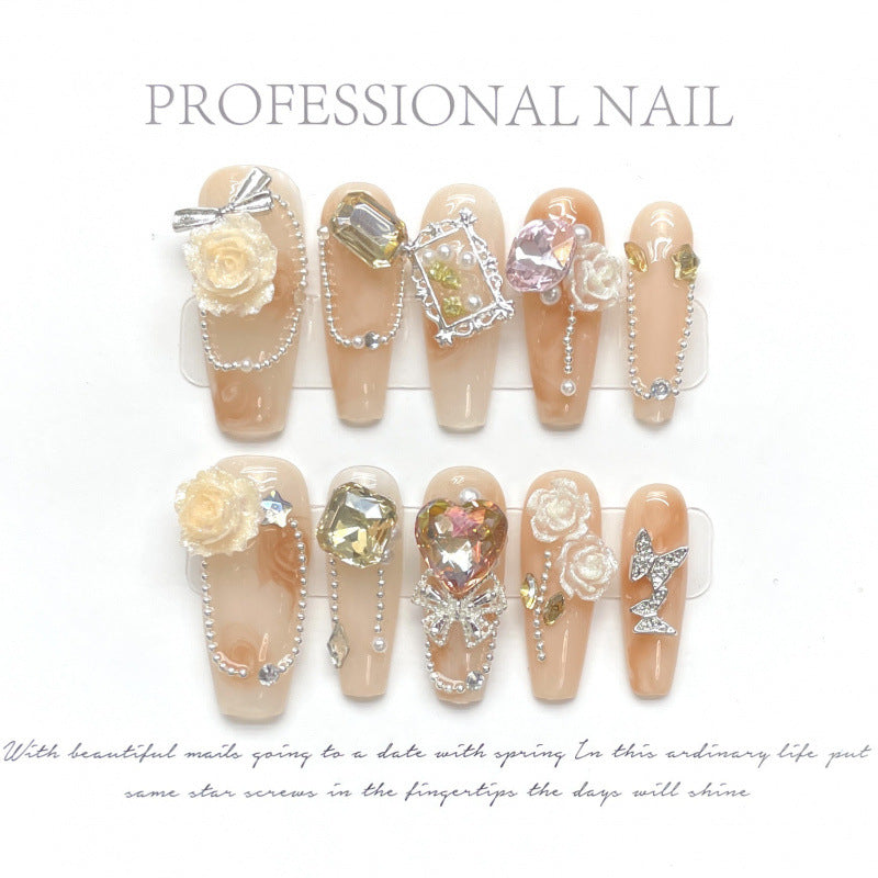 Nail Art Spring Little Flowers Summer Vibe Wearable Fake Nails