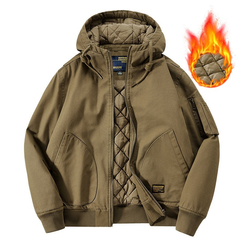 Casual Flight Hooded Jacket Men's Coat Loose
