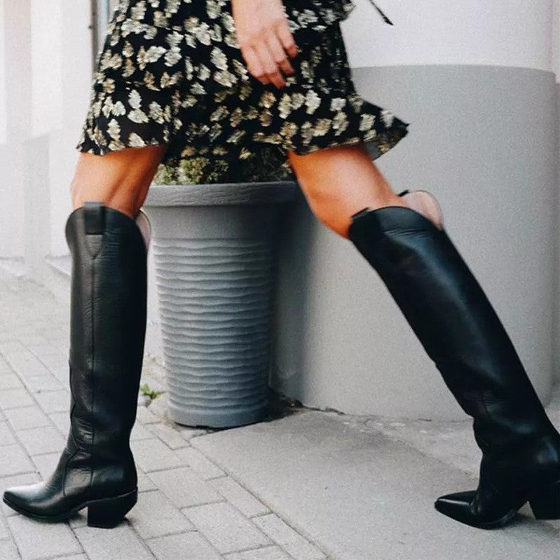 Women's Fashion High Heel Pointed Toe Sleeve