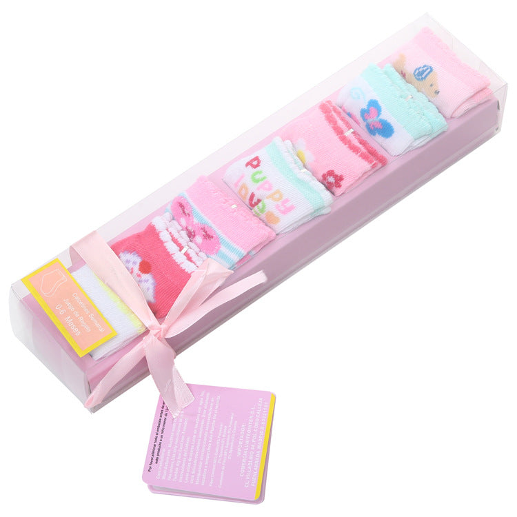 Breathable Sweat Absorbent 7th Children's Socks Cotton Letters