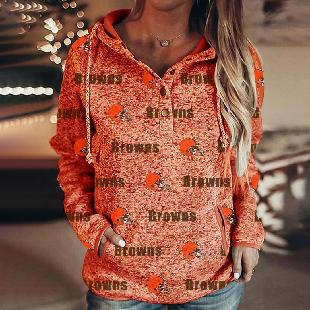 Autumn And Winter Gray Printing Women's Sweater
