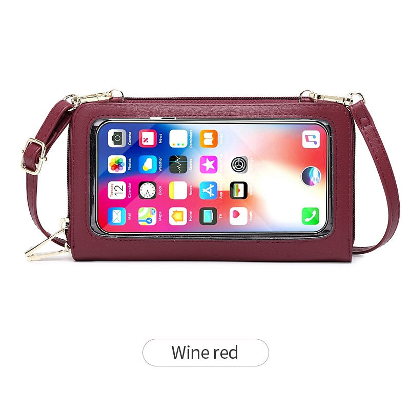 Anti-Theft Credit Card Touch Screen Phone Bag All-match Crossbody Wallet
