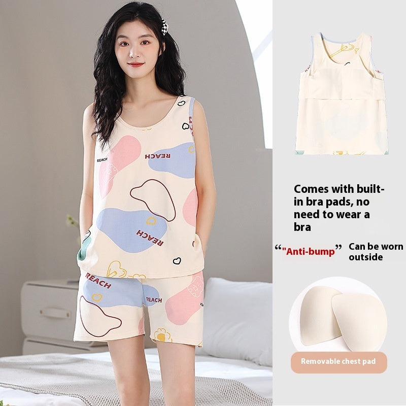 Casual Loose Home Wear Korean Style Sweet Two-piece Suit