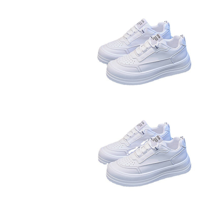 Women's Trendy Thick-soled Sponge Cake Big Toe White Shoes
