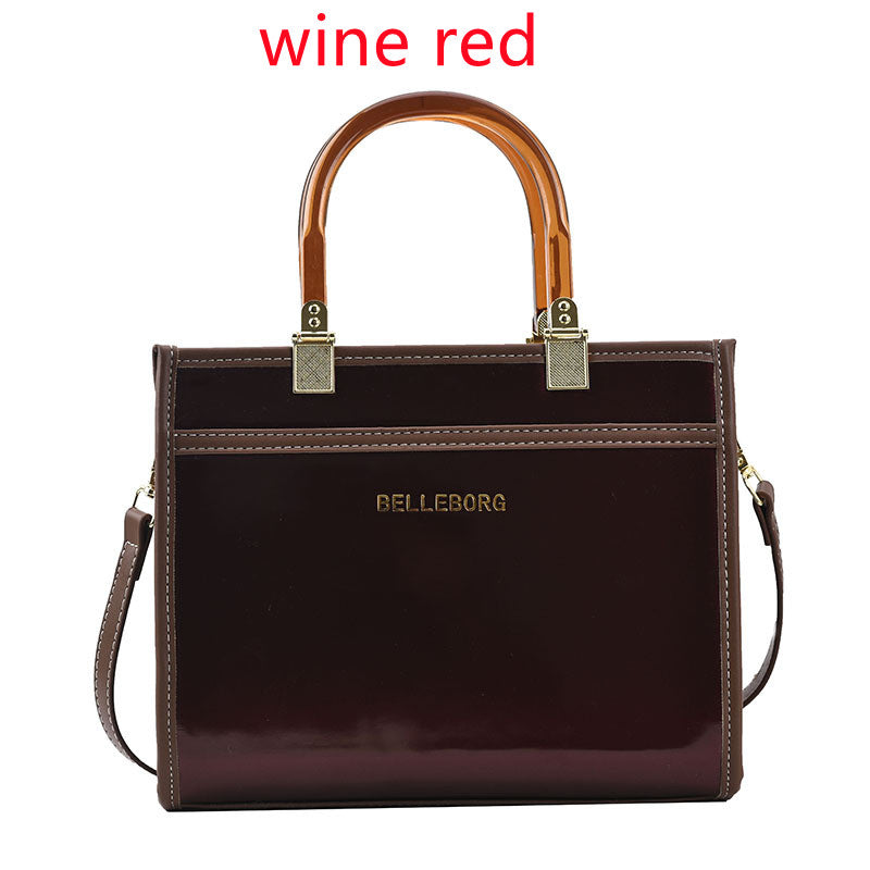 Square Handbag Fashion Gold Glitter Female Bag