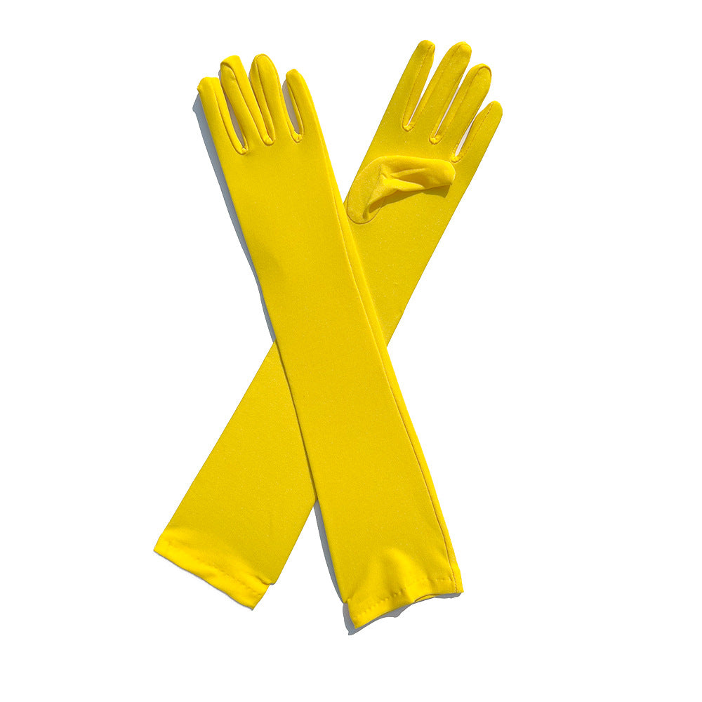 Milk Silk Stretch Holiday Party Dress-up Gloves