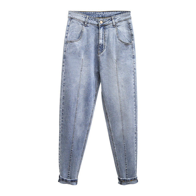 Plus Size Spring And Summer Denim Women's Loose Harem Pants