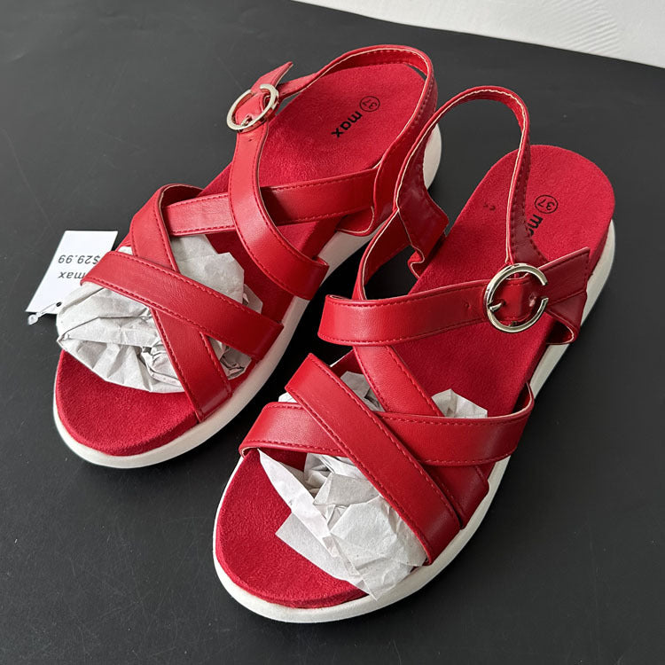 Summer New Round-toe Sandles Daily Wear Fashion All-matching Casual