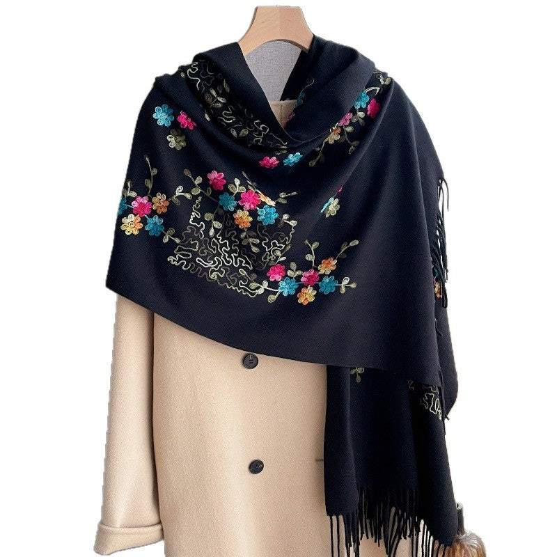 Women's Versatile Long Tassel Scarf