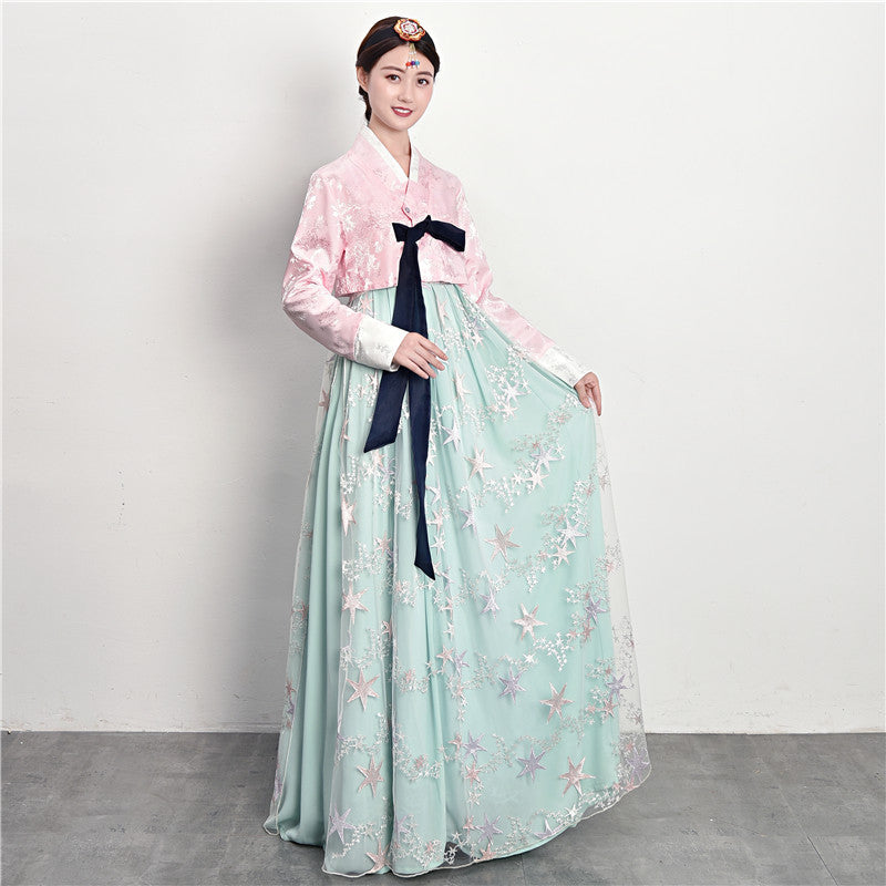 Traditional Court Korean Ethnic Dance Performance Dress