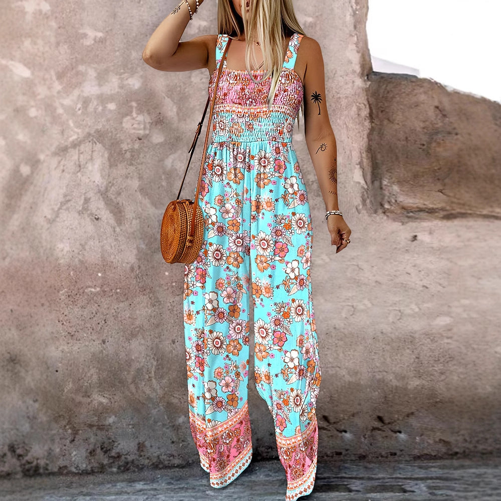 Sling Belt Pocket Color Women's Cat Suit