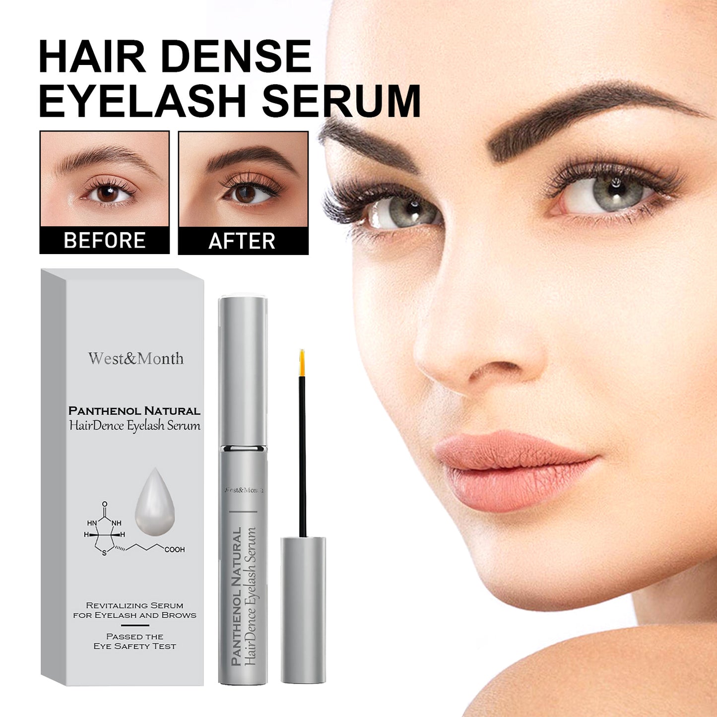 Black Natural Beautiful Long Curling Thick Moisturizing Not Easy To Smudge Eyelashe