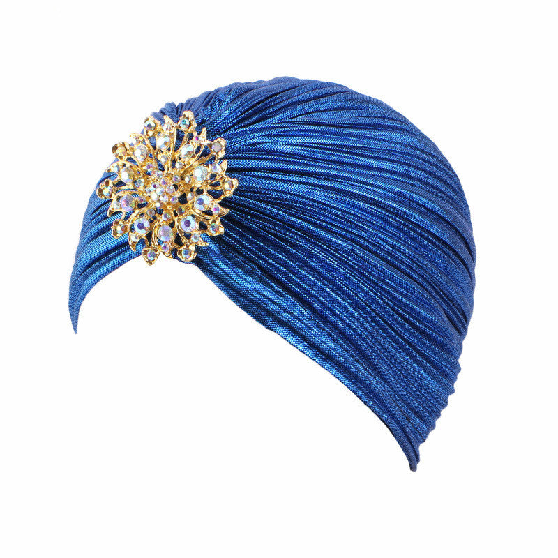 Noble Golden Pleated Indian Hat Tam-o'-shanter