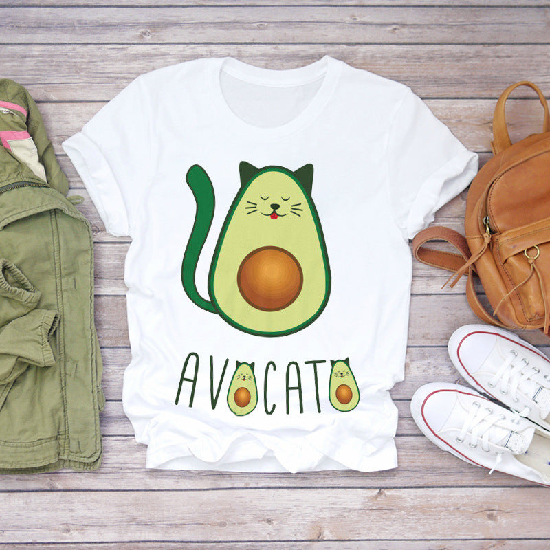 Women's Fashionable Printed Short-sleeved T-shirt