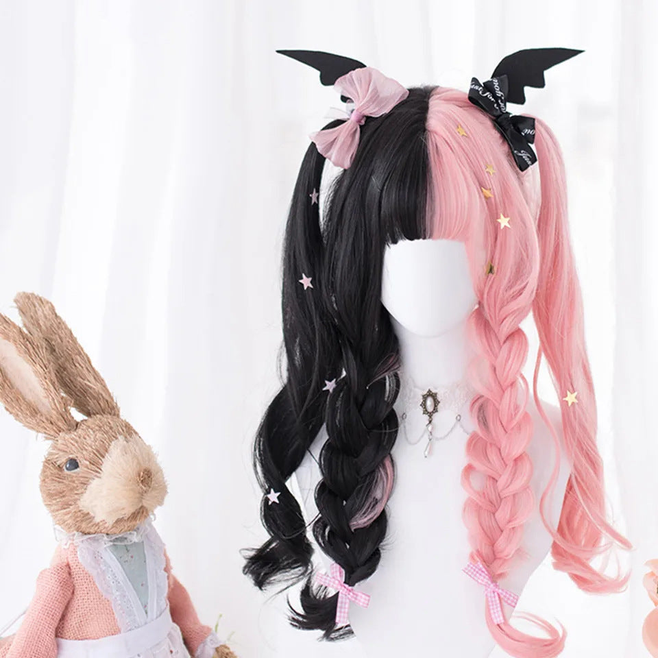 Harajuku Japanese Lolita Lo Niang Wig Long Curly Hair