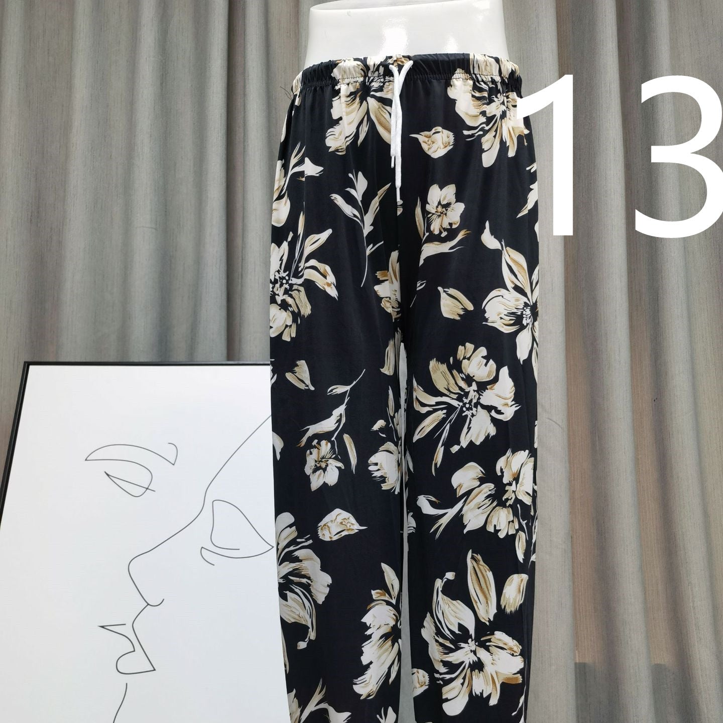 Women's Loose Drawstring High Waist Lantern Slacks