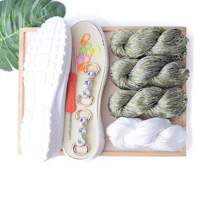 Handwoven Coconut Sole Hollow Thread Hook Material Bag