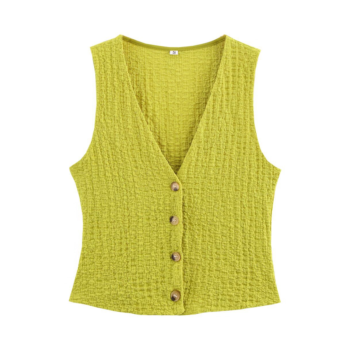 Texture Vest Top Texture Straight-leg Pants Suit