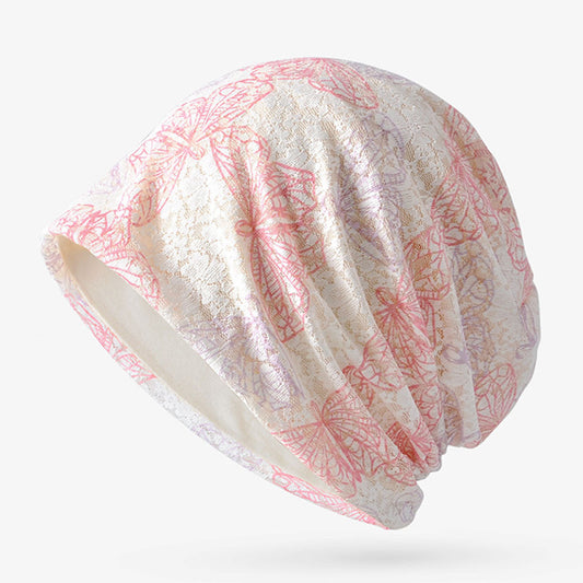 Blonder Bomuld Hud Mesh Åndbar Jacquard Sommerfugl Hovedbeklædning Hat