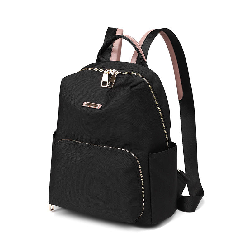 Trendy Korean Style Pure Color Simple Stylish Oxford Cloth Women's Backpack