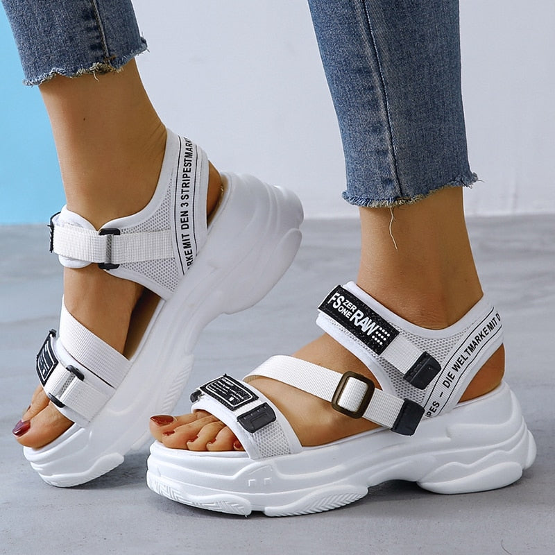 Beach sandals increased platform women's shoes
