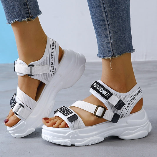 Beach sandals increased platform women's shoes