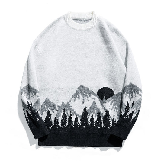 Mænds Plus Size Efterår Og Vinter Rundhals Sweater