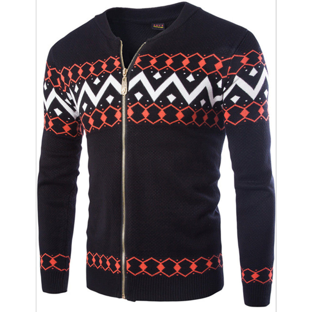 Fashion Pattern Casual Round Neck Sweater